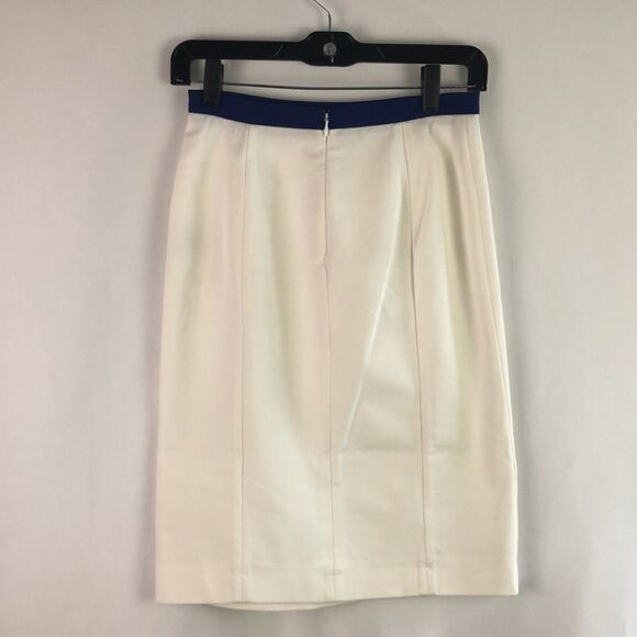Emilio Pucci White w Blue Waist Pencil Skirt - Picture 2 of 5